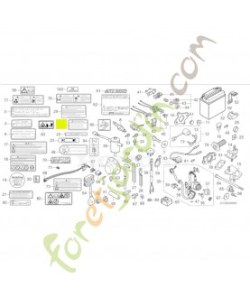 Etiquette d'avertissement réf. Honda 87539Z0J810