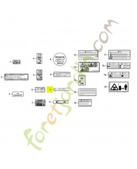 Etiquette d'avertissement réf. Honda 87539898620