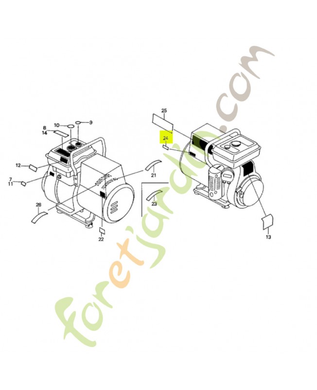 Etiquette de masse réf. Honda 87534892640