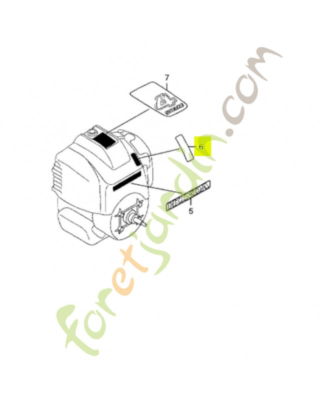 Marque d'indication de réf. Honda 87532ZM3G00