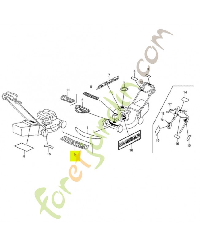 Marque honda réf. Honda 87531VG4P50