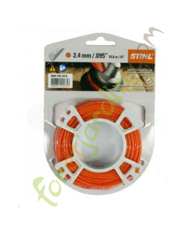 Fil nylon rond silencieux 2,4 mm - 14,6 m Stihl réf. 0000-930-2419