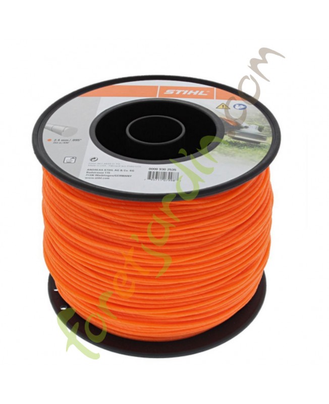 Rouleau de fil nylon rond silencieux 2,4 mm - 261,0 m Stihl référence 0000-930-2535