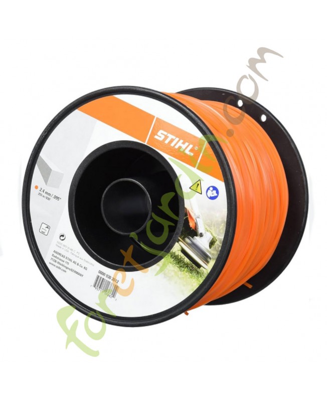 Fil nylon carre 253m - 2,4mm Stihl référence 0000-930-2612