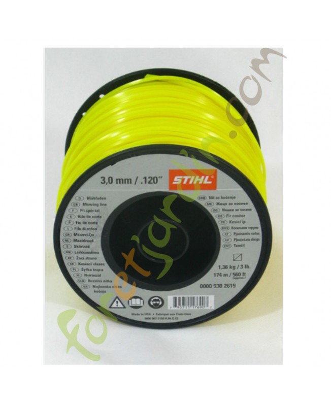 Rouleau de fil nylon carré 168m - 3mm Stihl