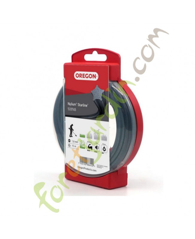 Fil nylon pour débroussailleuse 1.6 mm x 15 m OREGON