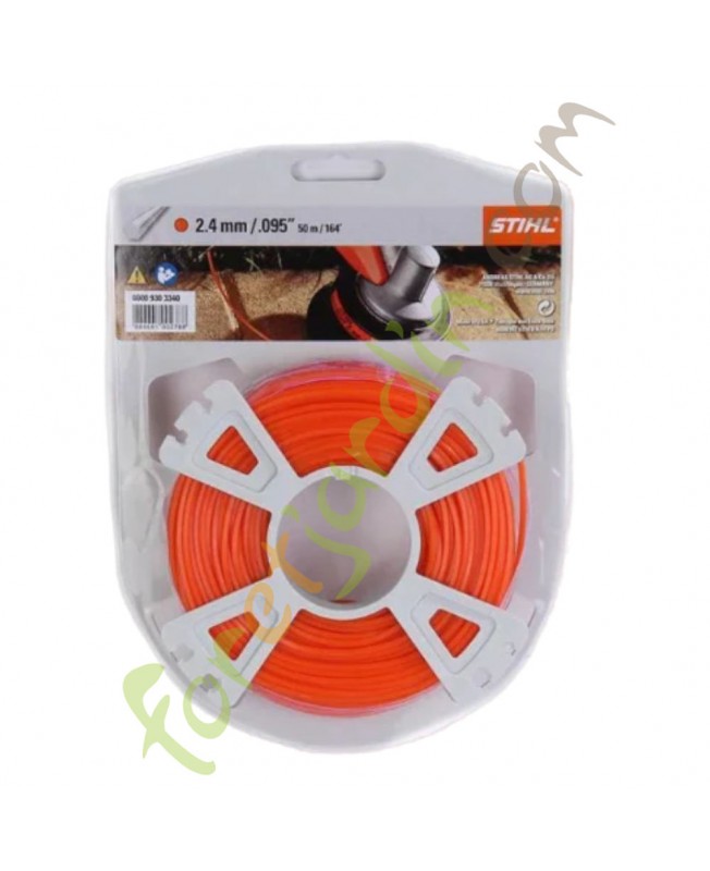 Fil nylon pentagonal 50m - 2,4mm Stihl référence 0000-930-3340