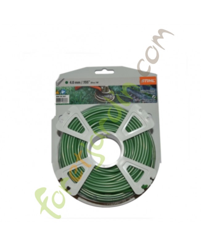 Fil nylon carré vert 28m - 4mm Stihl