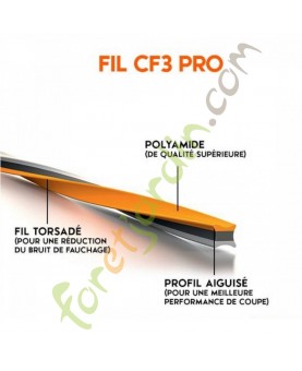 Rouleau de fil nylon cruciforme CF3 Pro 2,4 mm - 212m Stihl