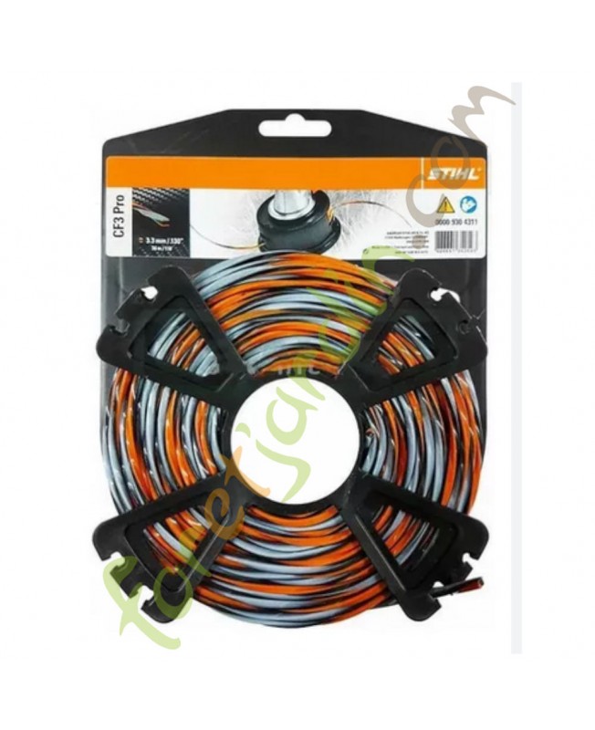 Fil nylon cruciforme CF3 Pro 3.3 mm - 34m Stihl réf. 0000-930-4311