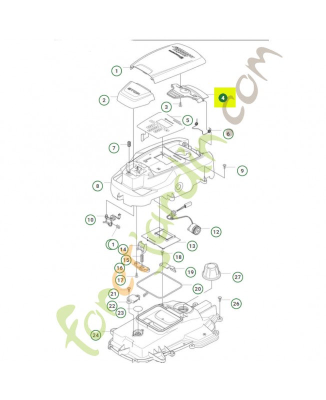 CHARNIÈRE 574377901- Pièce de détachée Husqvarna
