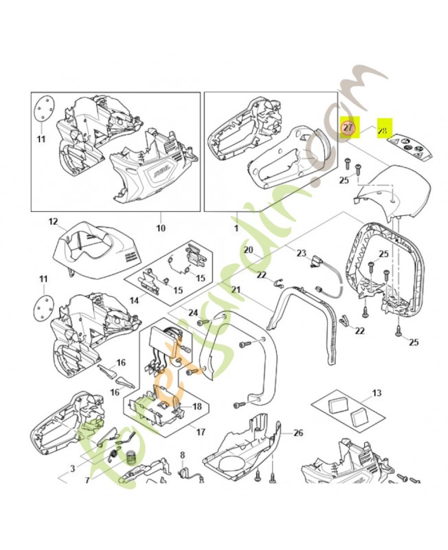 Protège-main HA07-790-9100- Pièce détachée Stihl / Vicking