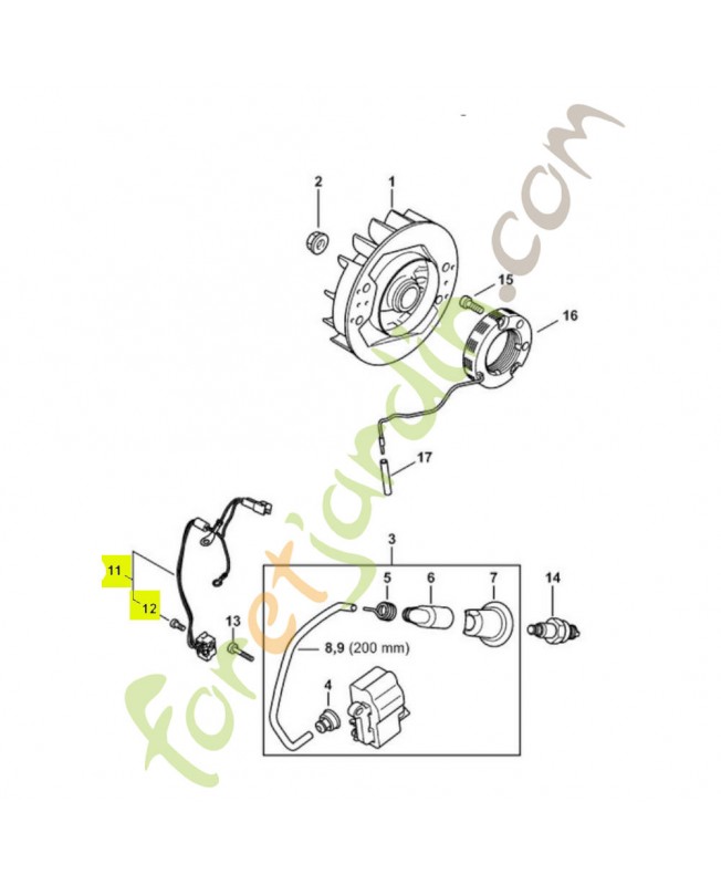 Faisceau de cables 1142-440-3000- Pièce détachée Stihl / Vicking