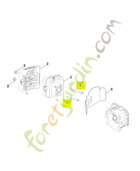 Vis à embase 0002-148-0701 - Pièce détachée Stihl / Vicking