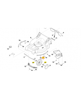 Roue avant d.180mm 6360-700-0400. Pièce détachée Stihl / Vicking remplace référence 63407000400