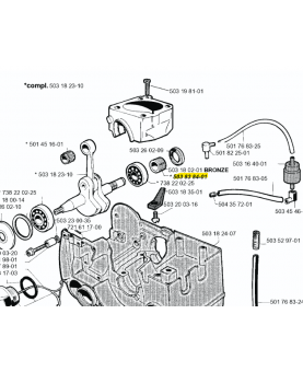 Pignon référence 503838401 remplace référence 503180201