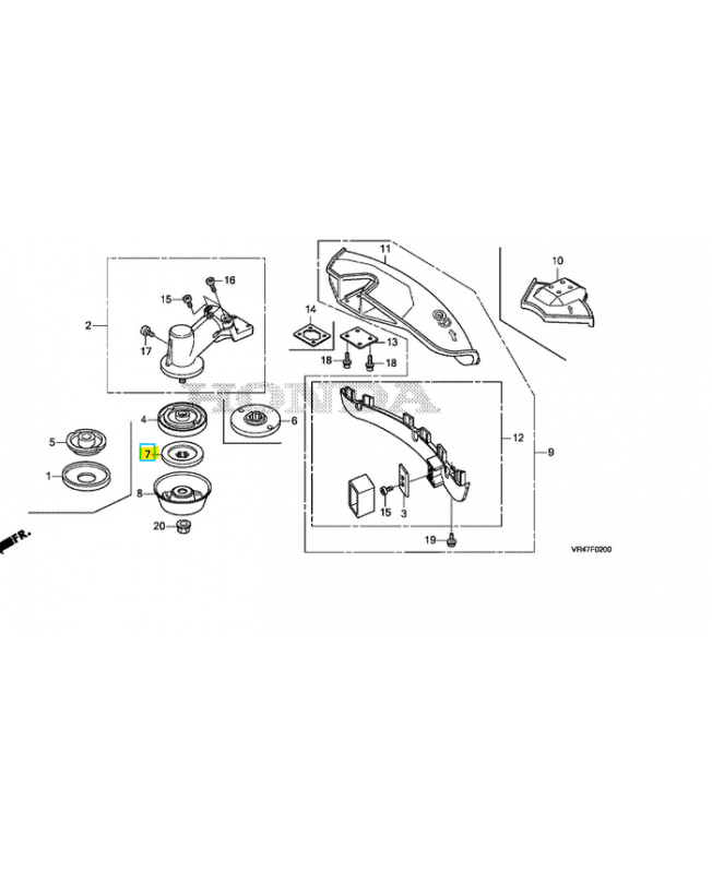 Support b, lame réf. Honda 72621VR4E21