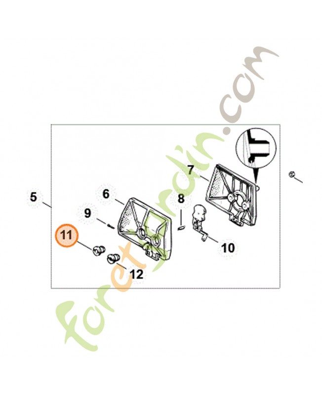 Ecrou fendu référence 1113-140-9510