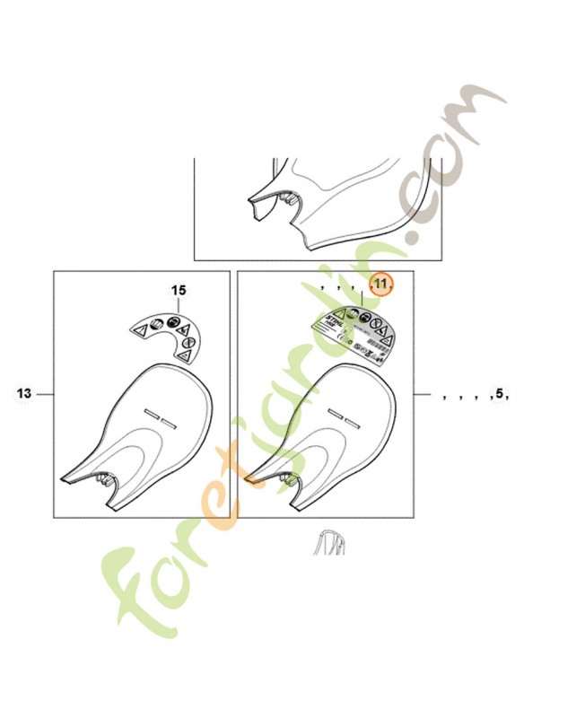 Plaque signaletique hse 71 référence 4812-967-1808