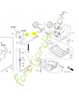 Agrafe de tuyau réf. Honda 91401Z3E000