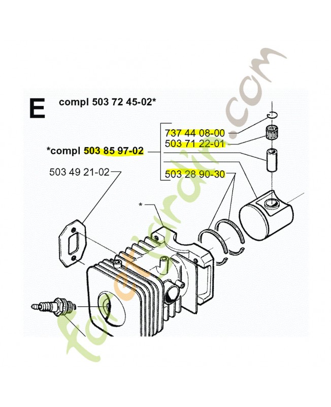 Piston référence 503859702 husqvarna