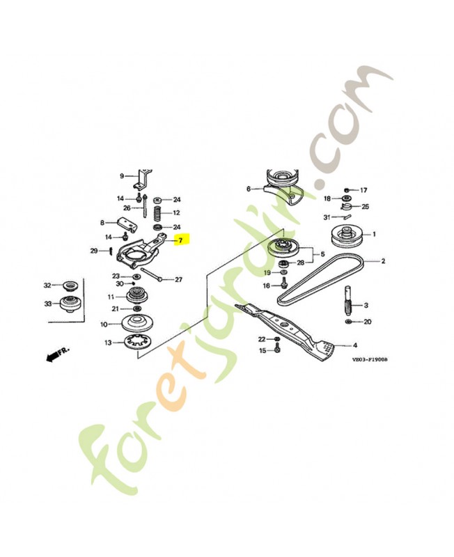 Bras de frein réf. Honda 75130VE0020