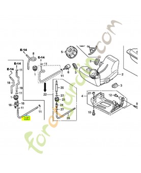 Tuyau de reservoir d'esse réf. Honda 17701Z0H820