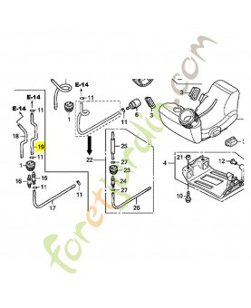 Tuyau a d'essence réf. Honda 17703Z0H820