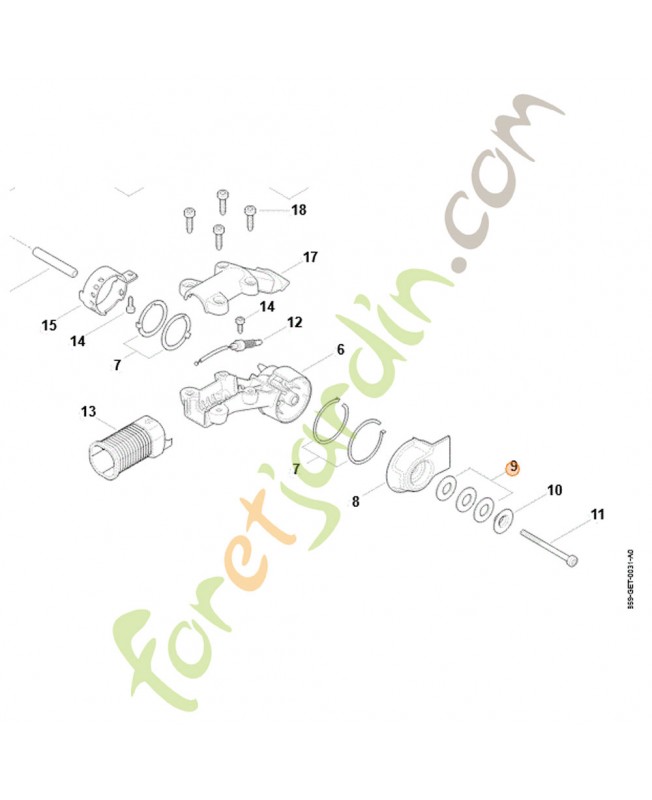 Rondelle belleville stihl référence 9485-648-1560