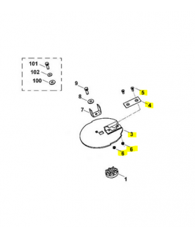 Disque porte couteaux 6007-700-5190. Pièce détachée Stihl / Vicking