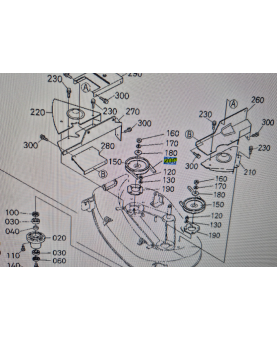 Courroie de lames pour tondeuse autoportée Kubota T 1560 référence K511271420