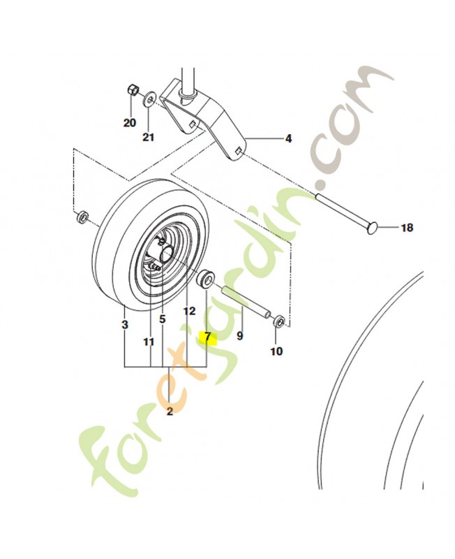 Bague de roue husqvarna référence 576617801