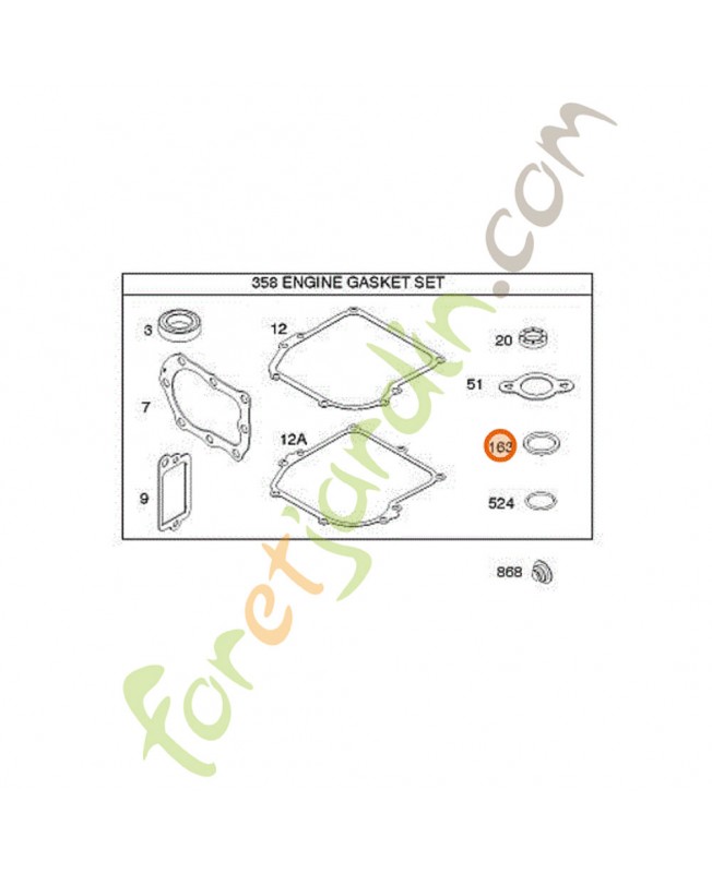 271139s Joint filtre a air 0003-000-0044. Pièce de rechange pour moteur thermique Briggs et Straton