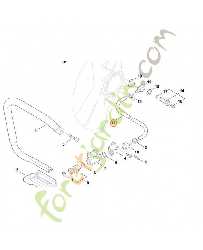 Tuyau 1,000 mm stihl référence  0000-937-4142