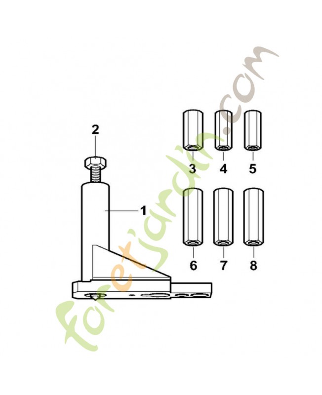 Jeu d'outil de montage côté sortie référence 5910-007-2222