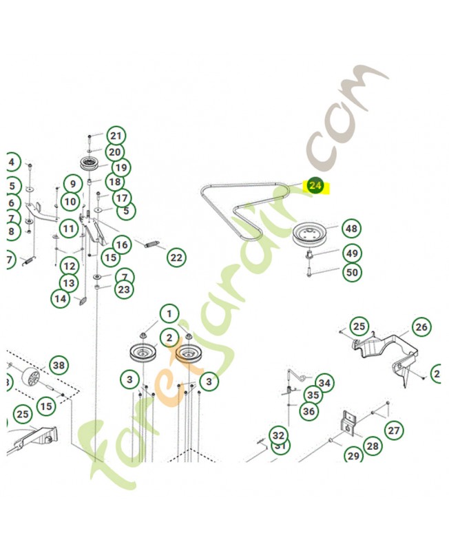 Courroie d'entraînement réf. 531147906
