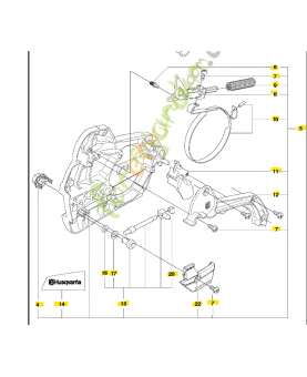 carter d'embrayage complet 525743304. Pièce de rechange Husqvarna