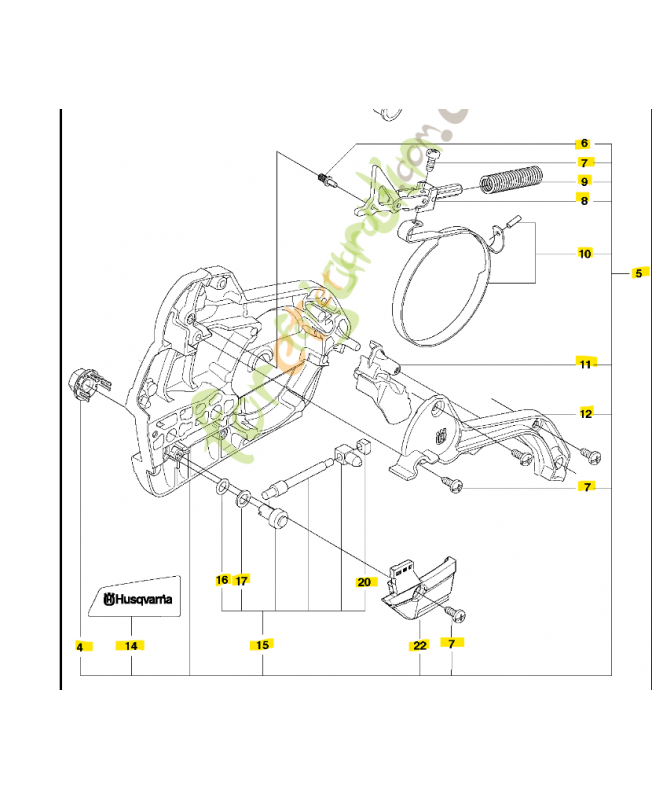 carter d'embrayage complet 525743304. Pièce de rechange Husqvarna