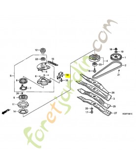 Crochet de ressort de rap réf. Honda 75143VE1G00