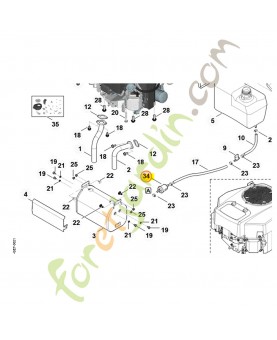 Filtre à carburant stihl référence 0004-350-1802