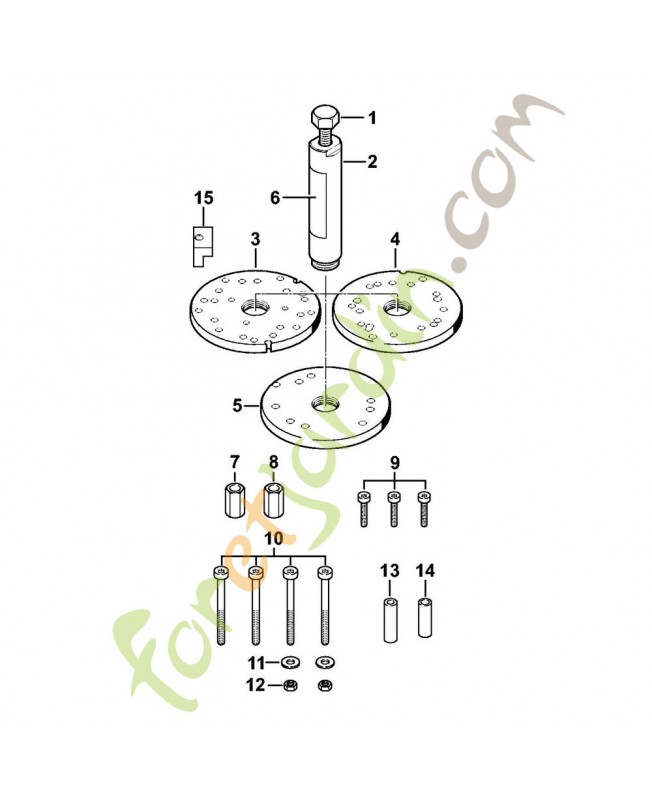 Jeu d'outil de montage côté volant magnétique référence 5910-007-2201