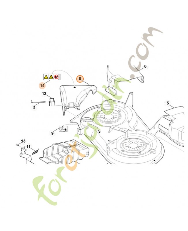 Volet stihl référence 6165-700-2702