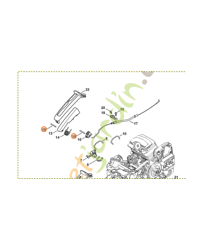 Aiguille 3x25,8 stihl référence 9517-003-0650