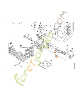Piston distributeur stihl référence 4950-510-0300