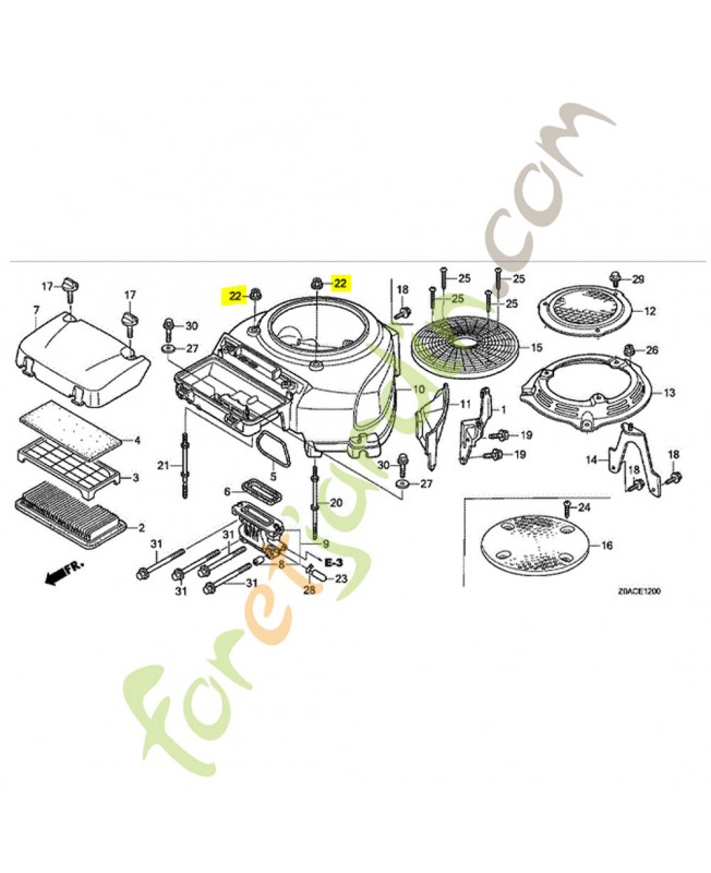 Boulon de bride, 6x14 (ct réf. Honda 90013ZL8000