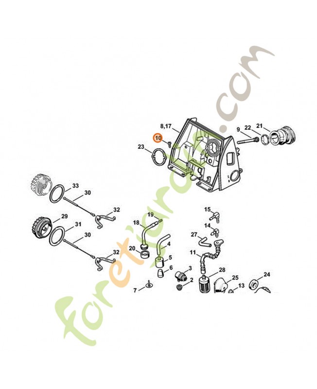 Vis cylindrique ktx10 stihl référence 9104-003-0650