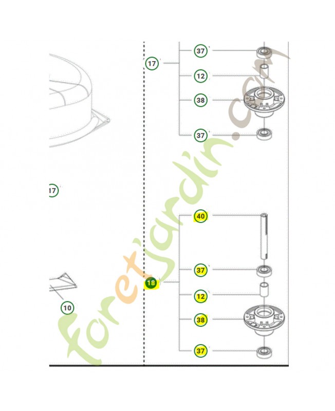 Palier de lame  husqvarna référence 576899001
