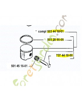 piston husqvarna référence 503441002. Pièce de rechange Husqvarna