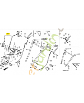 Cable comp., frein de 1er réf. Honda 47620VD8740