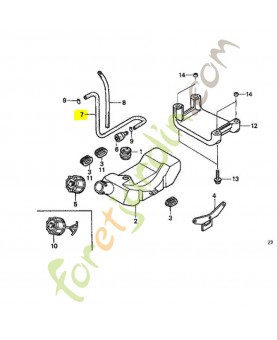 Tuyau d'essence réf. Honda 17701ZM3003
